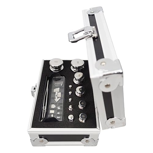 Miniatura 6 de M1 Grado 1mg-7.05 oz Peso de calibración de acero inoxidable Kit de peso de calibración con pinzas para laboratorios y industrias de medición