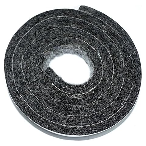 Woolous Self Adhesive Heavy Duty Wool Felt Strip Roll for Hard Surface and Furniture - Furniture Protector - Stick Felt Furniture Pads Dark Grey, 1.18x40 Inch Cover