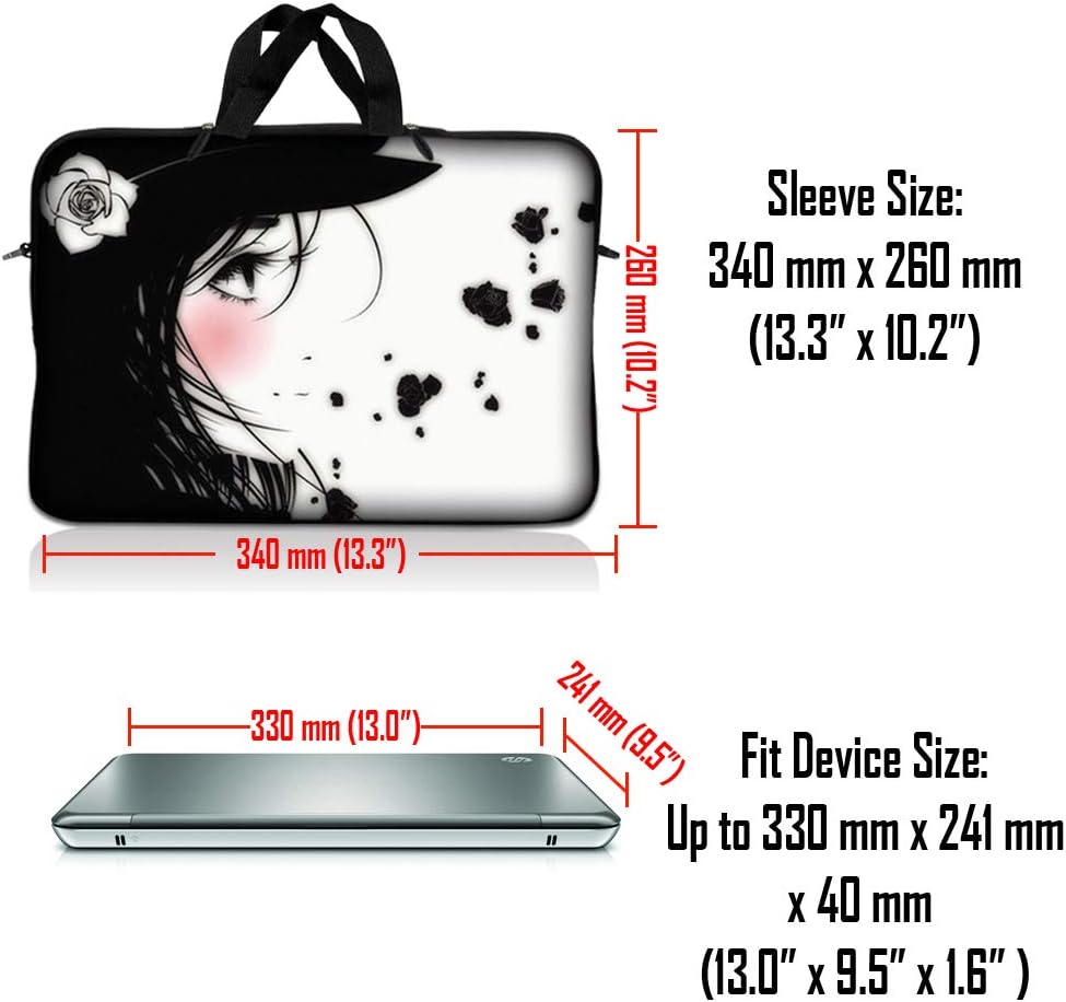 LSS 17-17.3" Laptop Sleeve Bag Compatible with Acer, Asus, Dell, HP, Sony, MacBook and More | Carrying Case Pouch w/Handle
