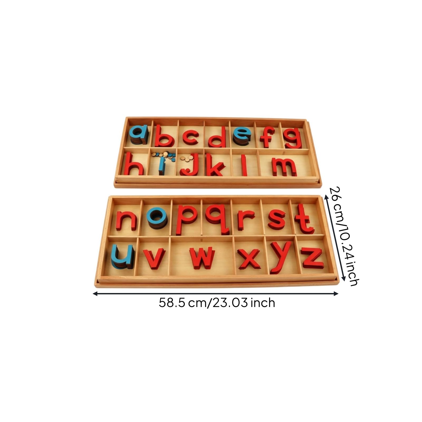 Scatola Della'alfabeto Metodo di Apprendimento Sensoriale Alfabeto Mobile Didattico Scatola Alfabetica per Maestre, Genitori, Home Schooling
