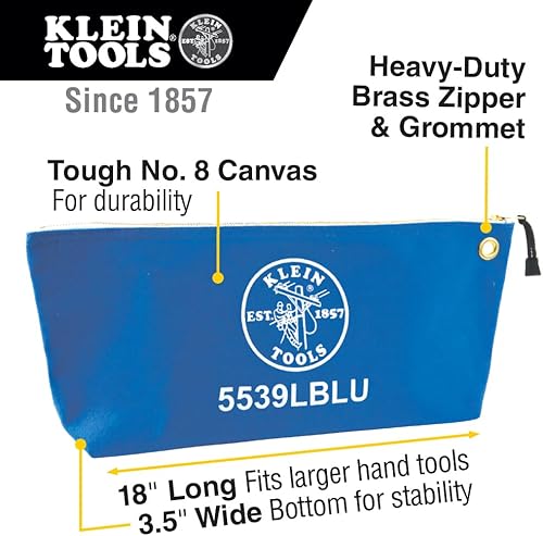 Miniatura 2 de Klein Tools - Bolsa de lona con cremallera, organizador de almacenamiento para bolsa de herramientas