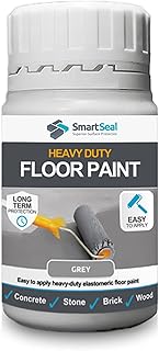 SmartSeal Heavy Duty Floor Paint (Grey, 75ml Sample) - Easy to Apply on Concrete, Brick, Stone and Wood