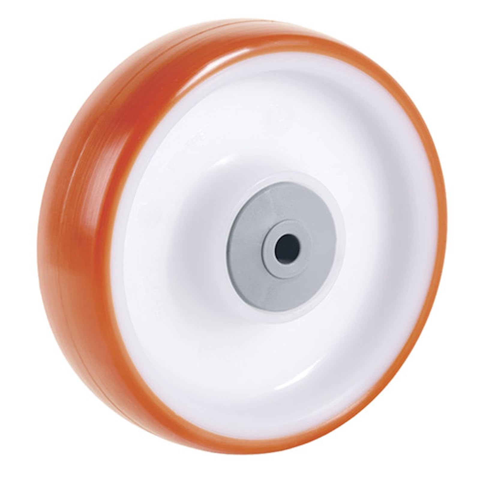 Roulette INOX pivotante à frein diamètre 80 mm roue polyuréthane rouge roulement à billes - 130 Kg