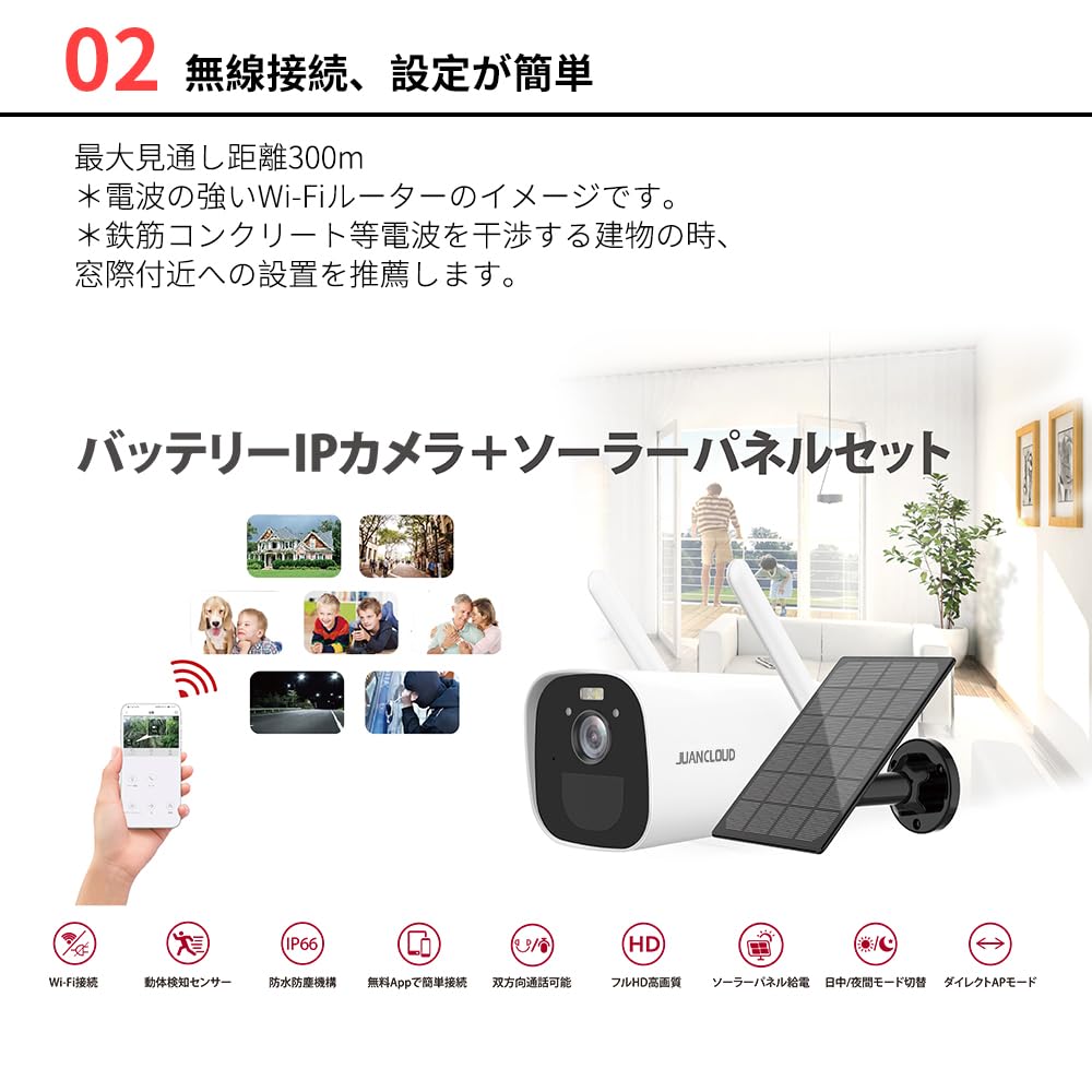 JUAN CLOUD バッテリーIPカメラ + ソーラーパネルセット Amazon.co.jp: ジュアンクラウド(Juancloud) バッテリーIPカメラ