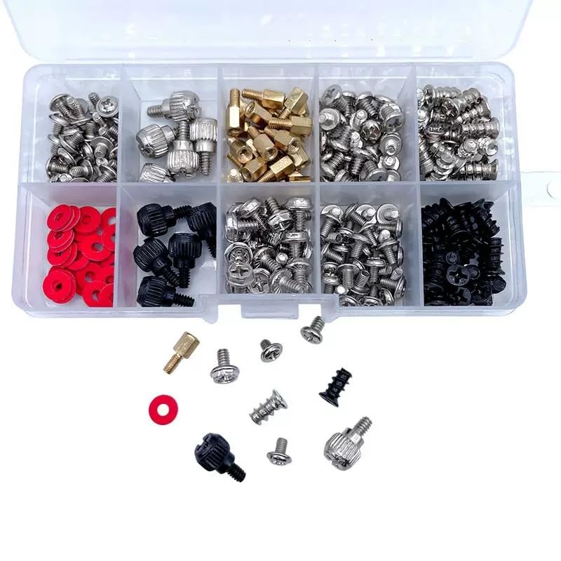 Image of 228pcs Laptop Computer Screws Standoffs Kit for Motherboard Hard Drive SSD Installation DIY Repair Set with Washers for PC Maintenance