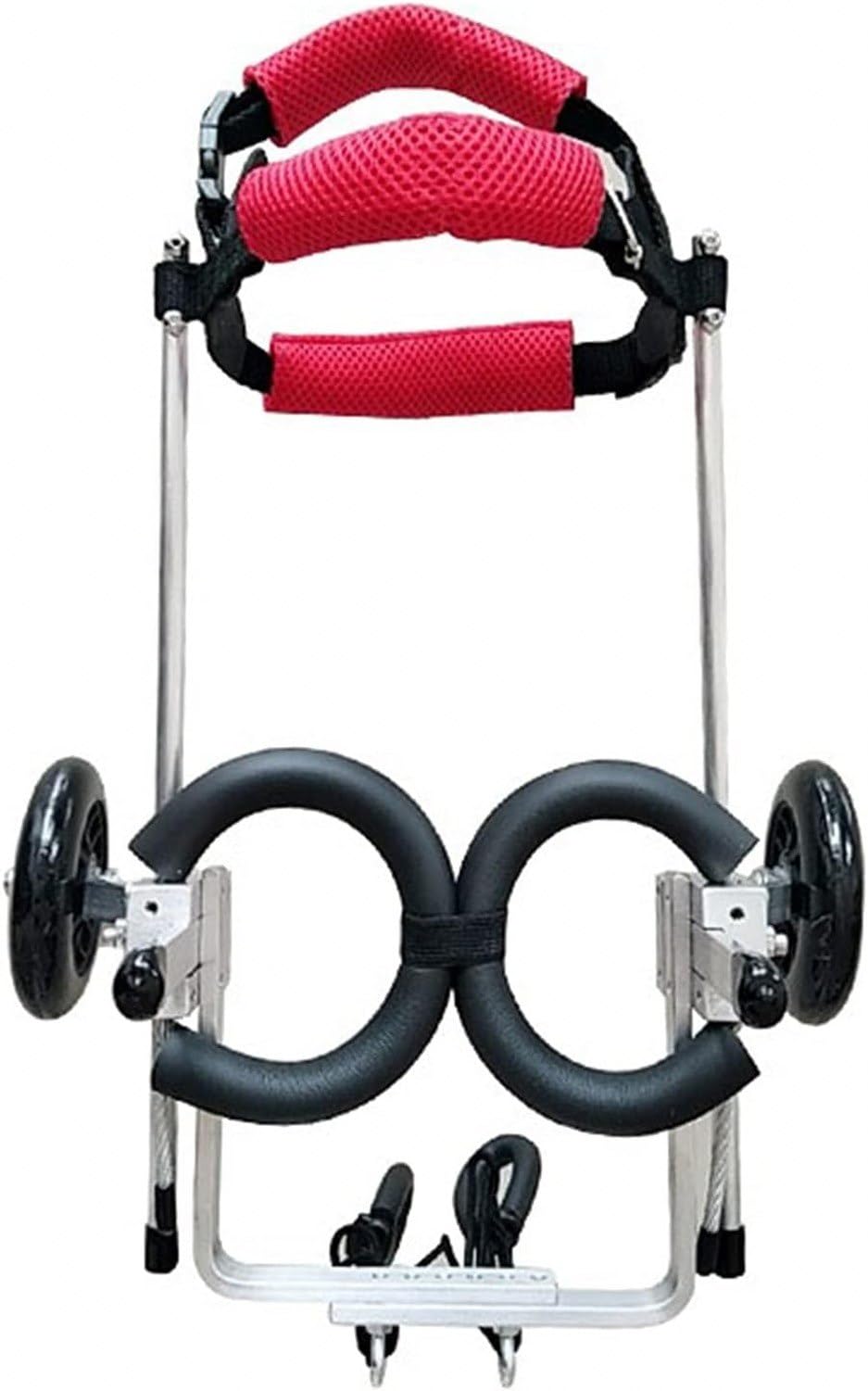 Regulowany Wózek dla Psa 2 Koła, Wózek Inwalidzki dla Zwierząt Rehabilitacja Tylnych Łap, dla Niepełnosprawnego Psa Szczeniaka, Łatwy Montaż (0-20kg), Rozmiar, XS widen for 5-15kg, XS widen for 5-15kg