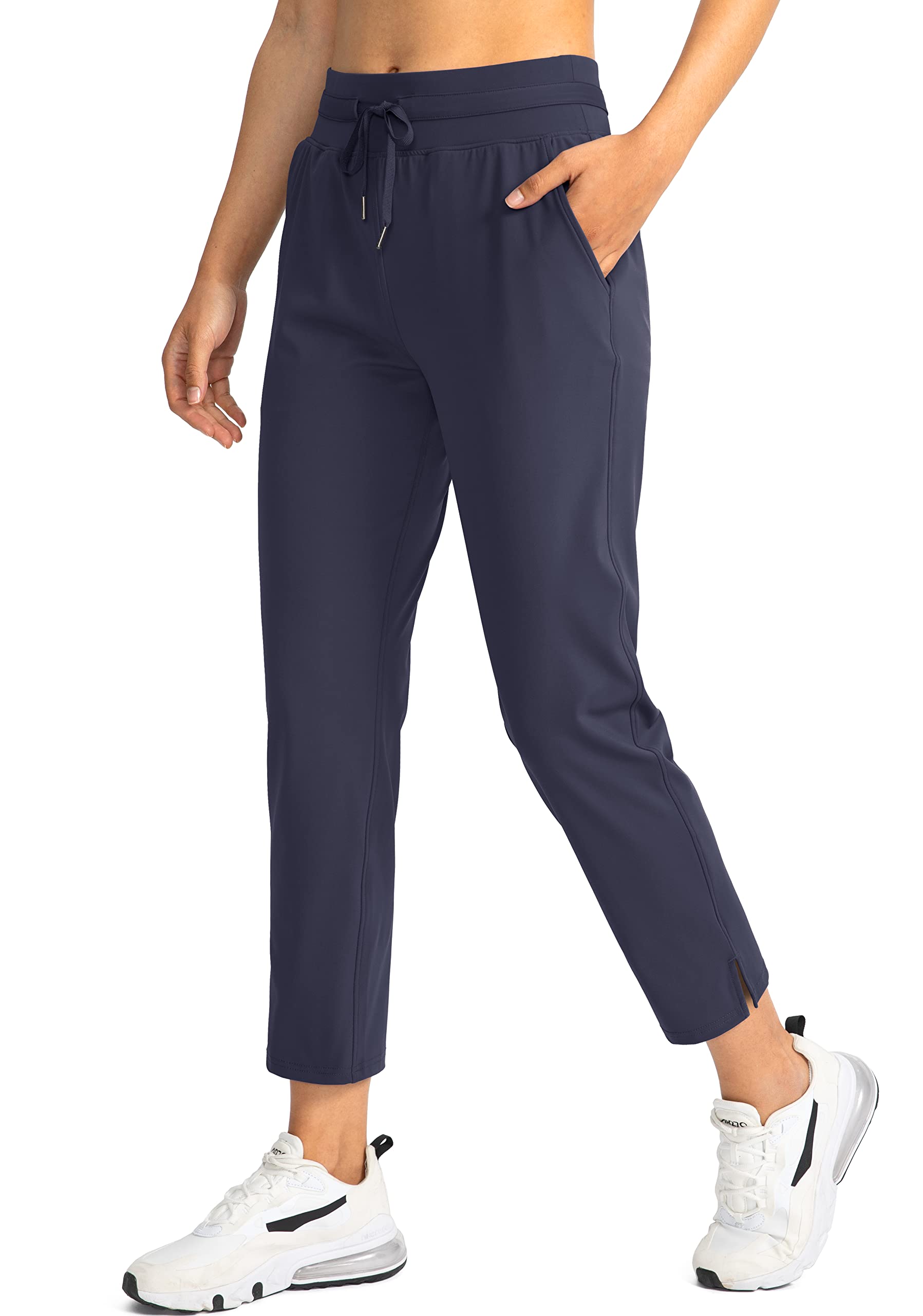 SoothfeelWomen's Pants with 4 Pockets 7/8 Stretch High Waisted Sweatpants Travel Athletic Work Golf Pants for Women