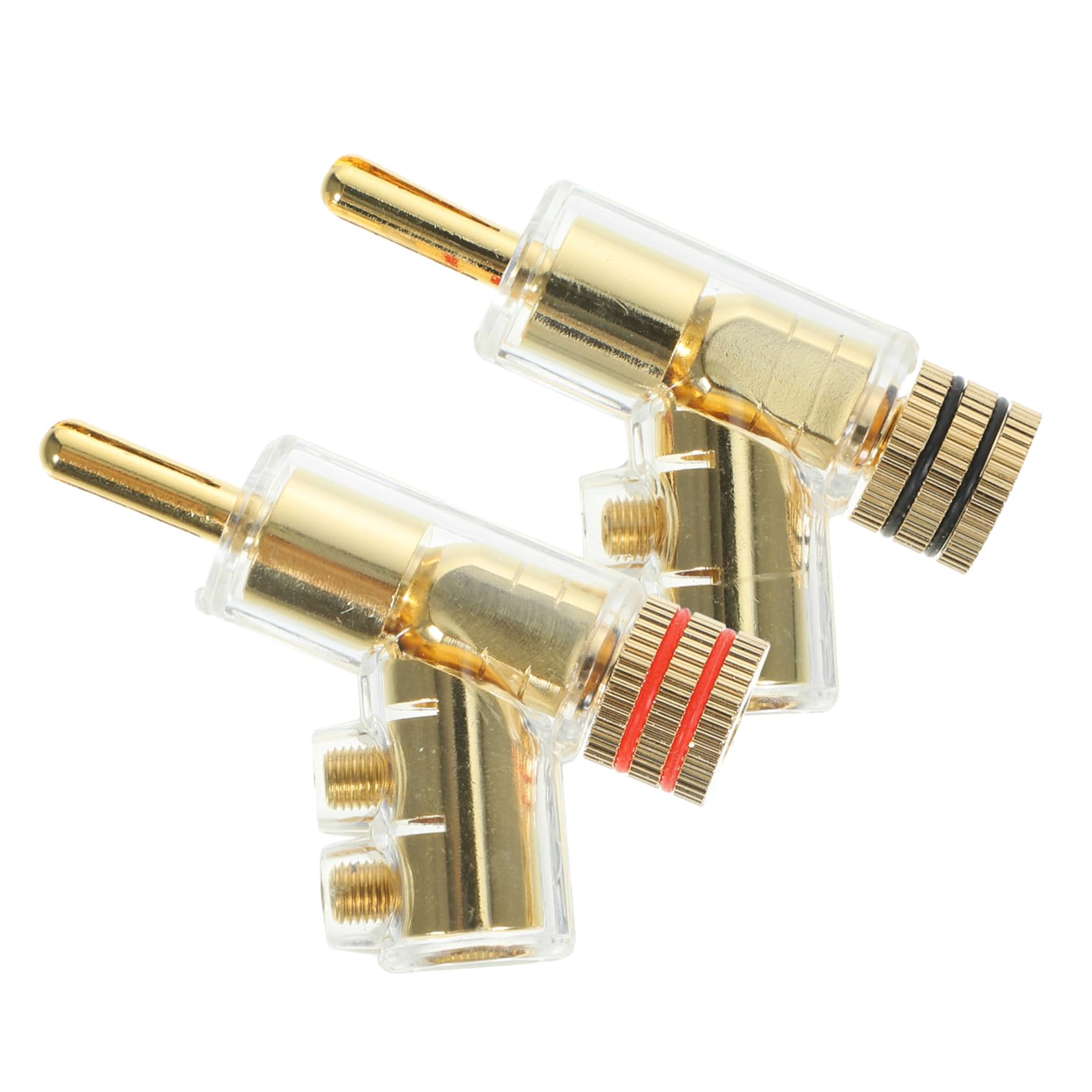HOMSFOU 4pezzi Connettori Banana Placcati Per Cavi Audio Adattatori Gradi Per Diffusori e Amplificatori Facile Installazione e Connessione Stabile