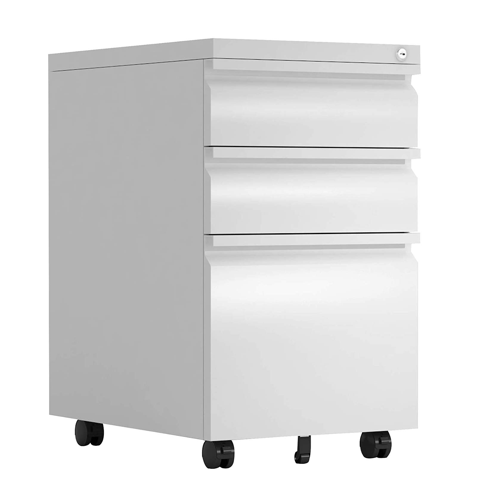 Buy HOMEER 2 Drawer Mobile File with Lock and Wheel,Antitilt