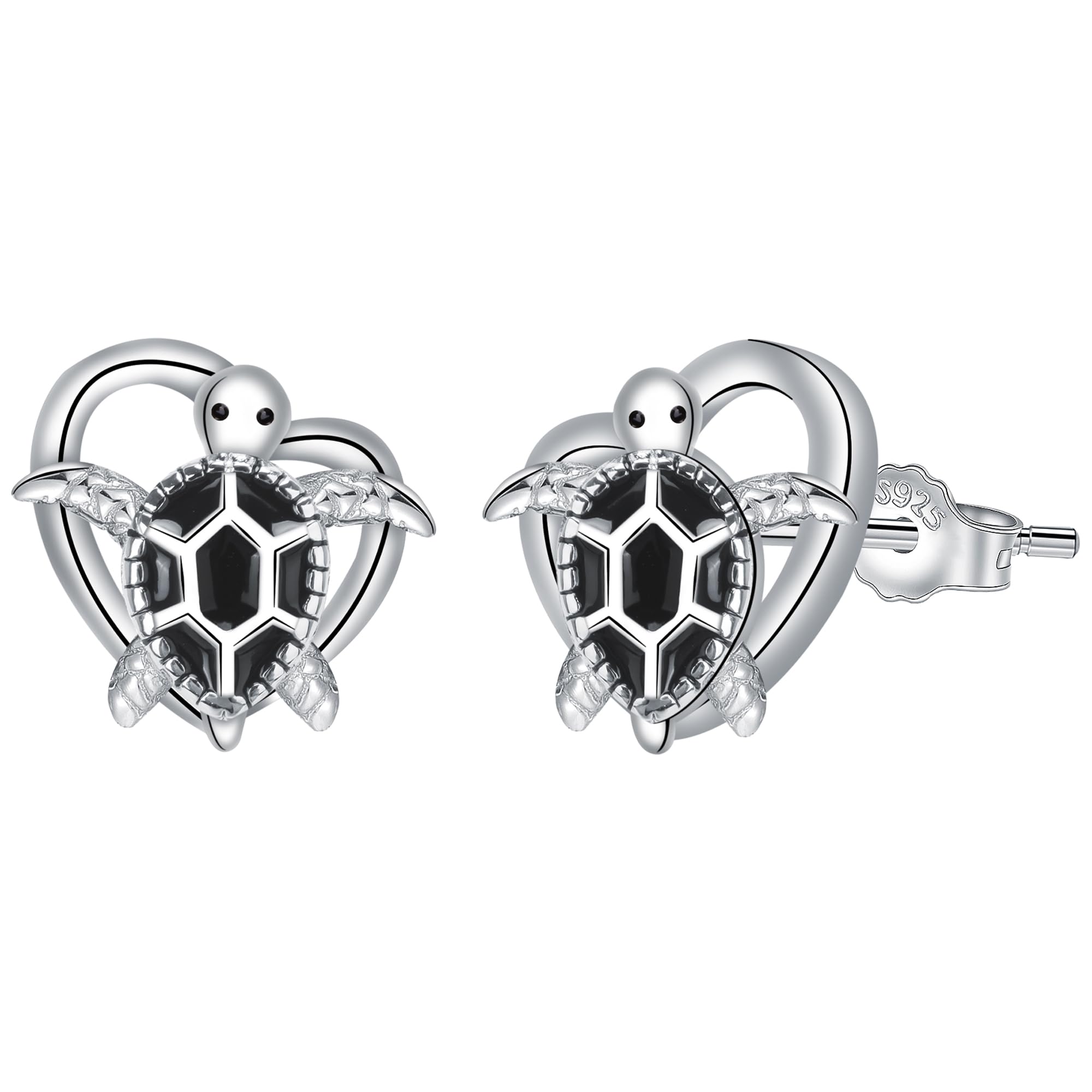 Yinsen Schildkröte Ohrringe Silber 925 für Damen Hypoallergen Ohrstecker Tier mit Geschenkbox,Schmuckgeschenke für Mädchen und Frauen
