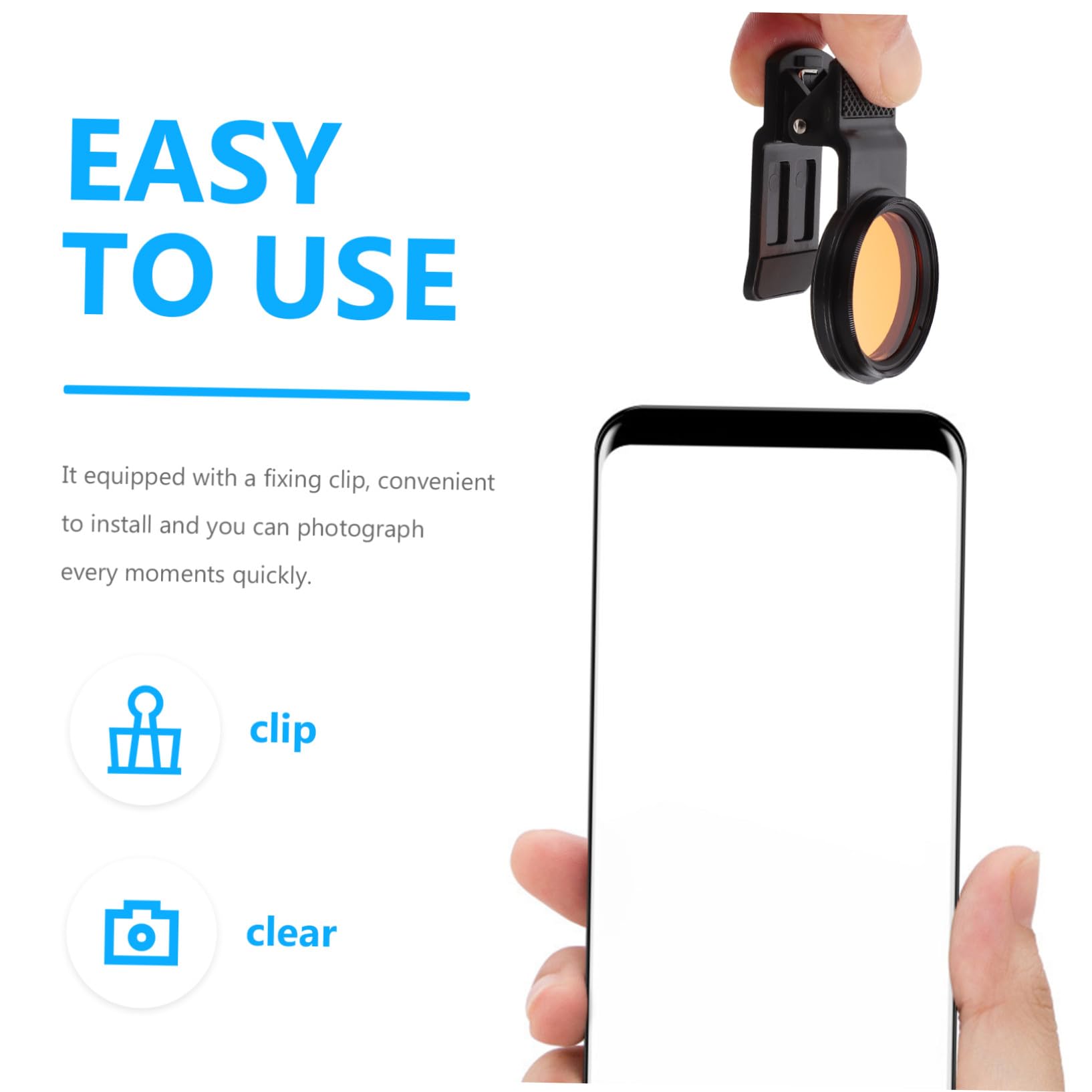 UPKOCH 1satz Cpl-Filter Smartphone-kameras Kreative Fotofilter Mit Gradientgelb Und Blaues Licht Entfernen Tragbares Design Kompatibel Mit Meisten Smartphones