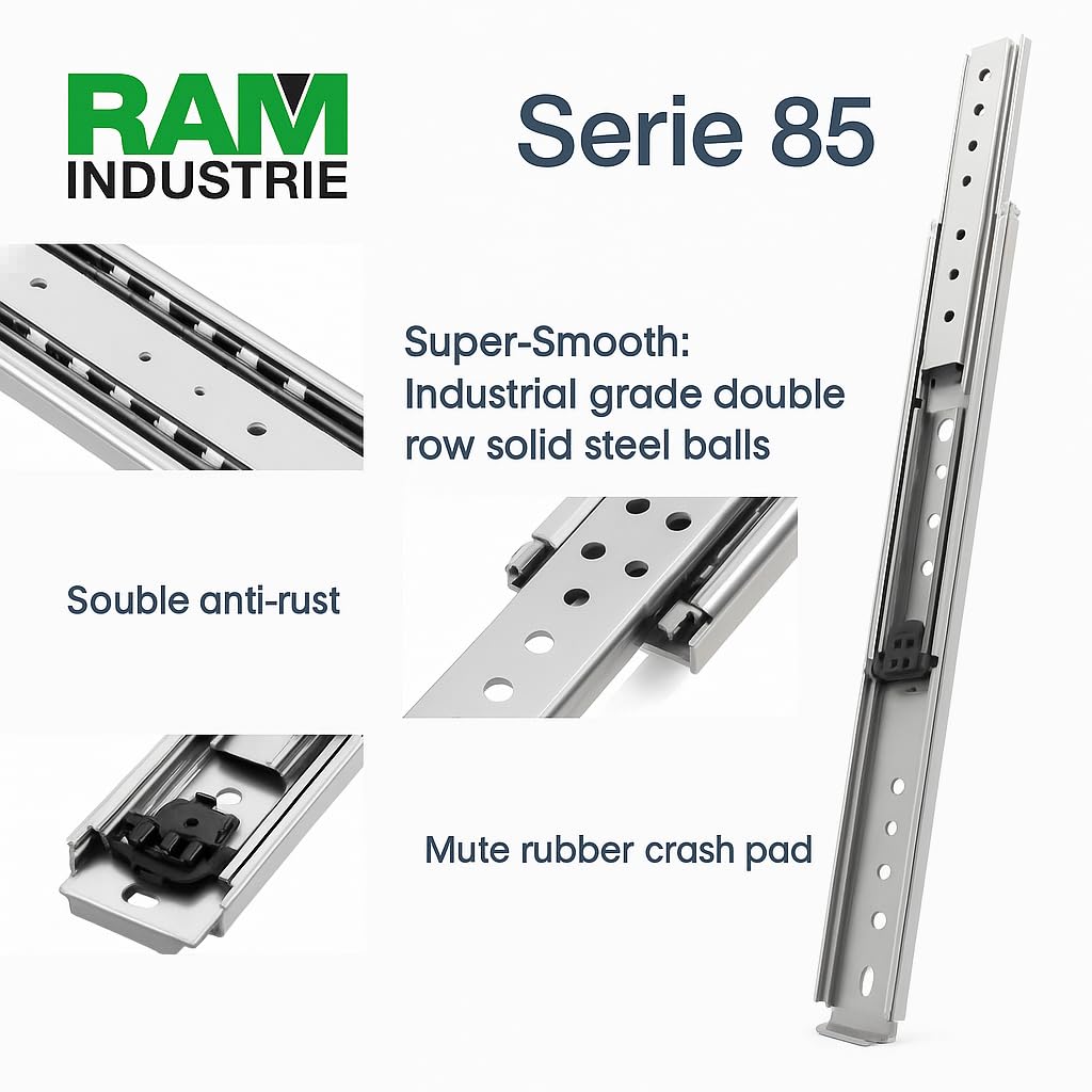 Serie 85 - Guide Telescopiche portata 200 kg (500 mm)