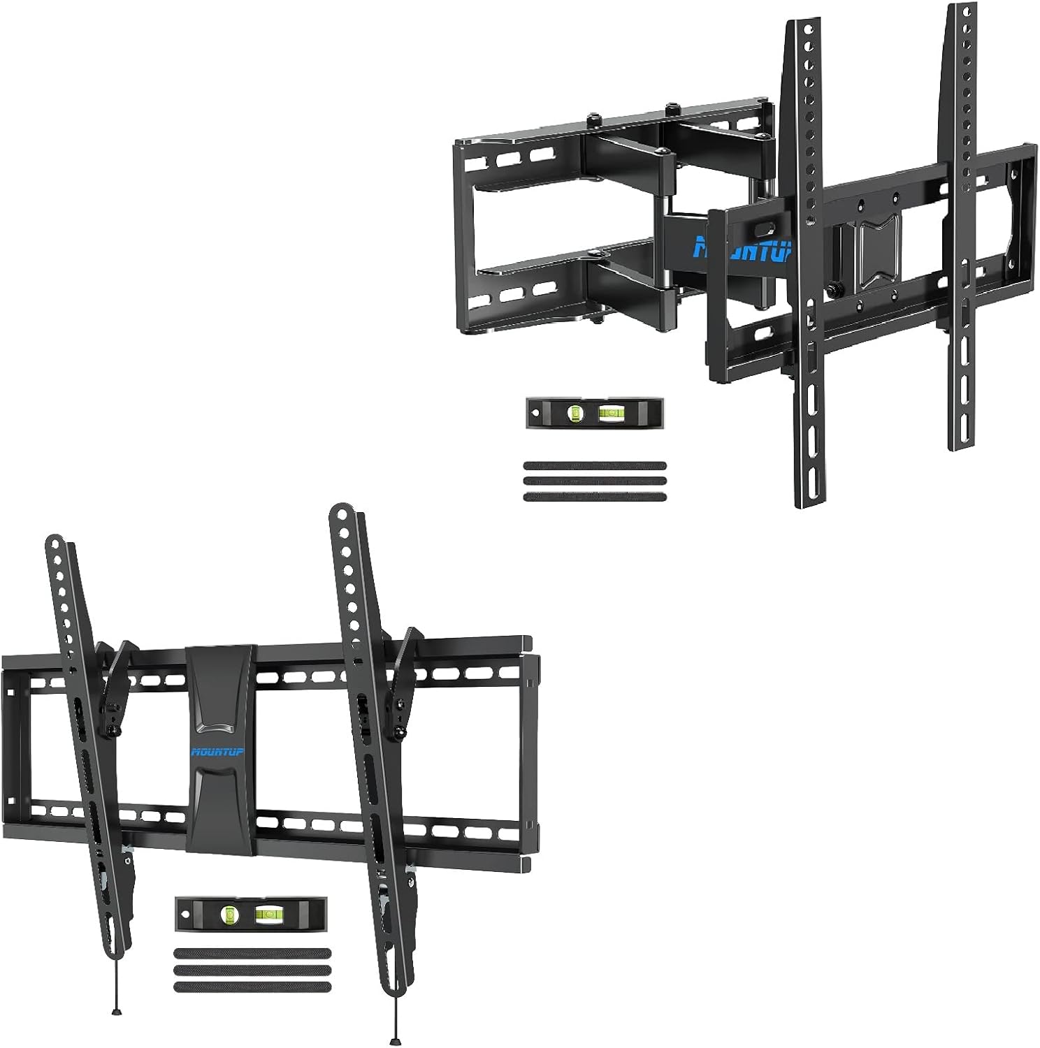 MOUNTUP Tilting TV Wall Mount and Full Motion TV Wall Mount Bundle