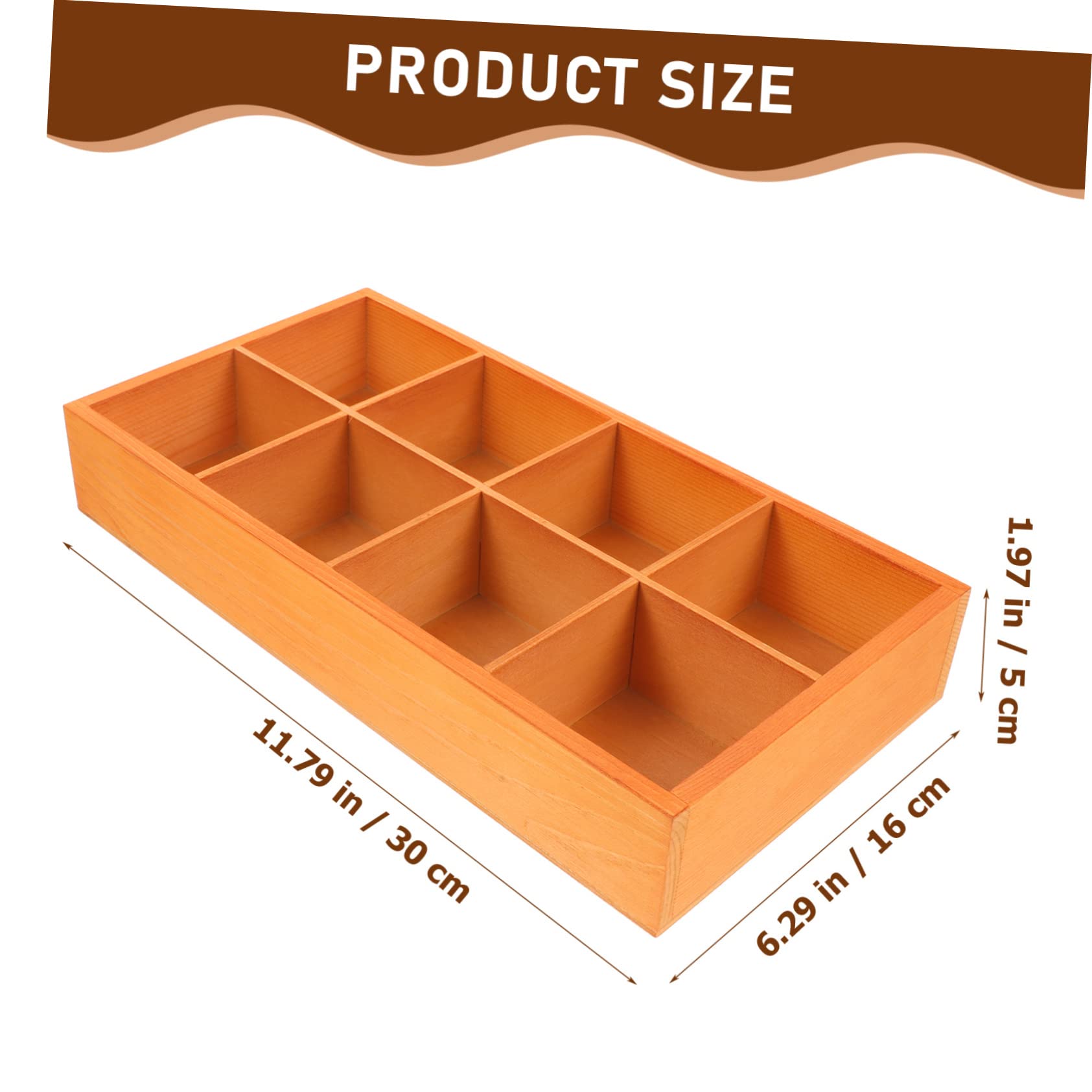 JECOMPRIS Tea Bag Holder Sugar Packet Storage Wooden Compartment Box Multi-purpose Organizer for Office Dorm