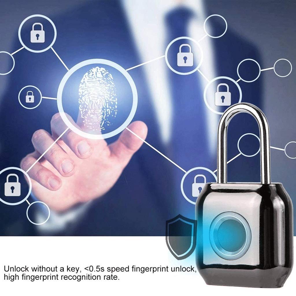 Lucchetto per impronte digitali Smart Touch Lock Metallo Impermeabile IP65 Antifurto Int Keyless per palestra Armadietto Zaino da scuola Valigia Bagagli da viaggio
