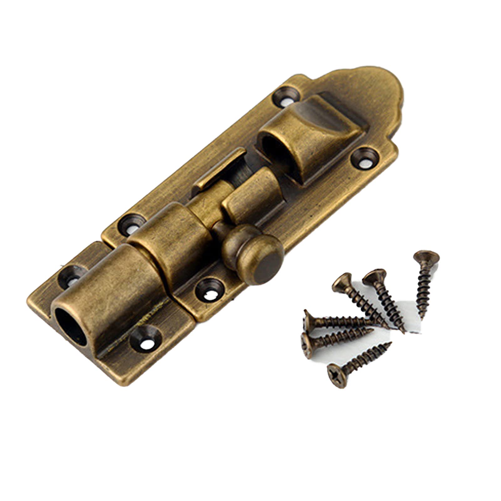 Cgjsefh Antique Copper Door Latch, Barrel Bolt Thickened Copper Latch 3 Inches Slide Bathroom Lock Antique Door With Mounting Screws(,2Cm)