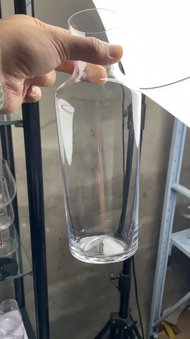 Amazon | デキャンター 無鉛クリスタル 短めの注ぎ口デザイン ワインデ