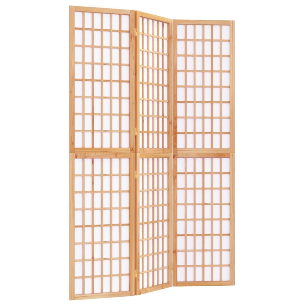 vidaXL Folding 3-Panel Room Divider Privacy Protection Screen Room Separator Paravent Wall Partition Panel Screen Japanese Style 120x170 cm