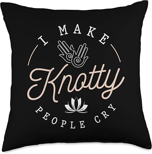I Make Knotty People Cry-Massage Therapist - Almohada para terapeuta, 18 x 18 pulgadas, multicolor