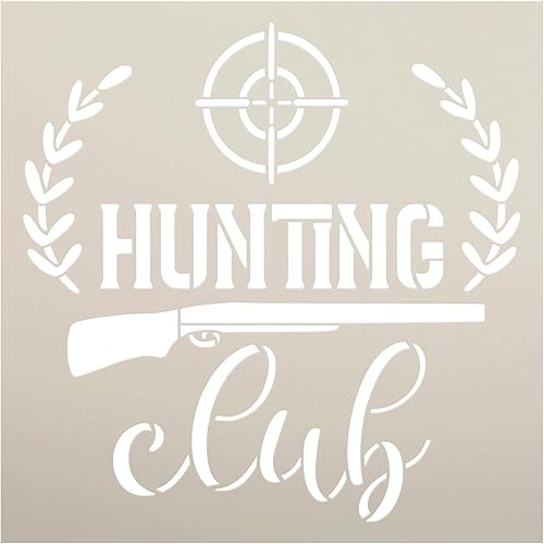 StudioR12 - Plantilla de madera para manualidades y pinturas, diseño de escopeta natural, color verde