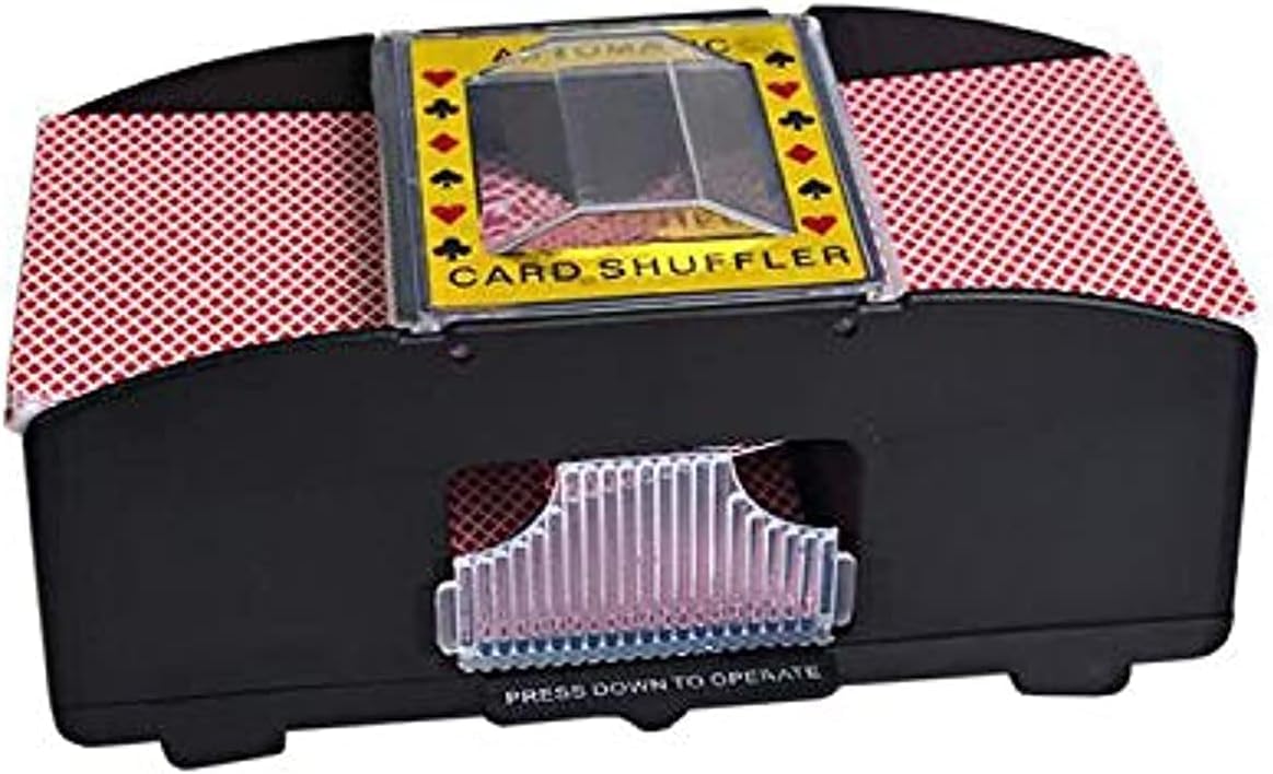 2 Decks Automatic Battery Operated Poker Card Shuffler Game Playing Shuffling Machine