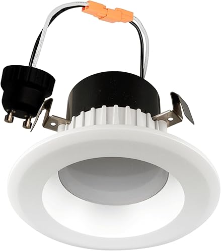 Goodlite Foco LED redondo retrofit de 3", se adapta a latas de 3", 3.5" o 3.7", adaptador GU10, 9W, 700 lúmenes, 65W Eqv, CRI 90, regulable,