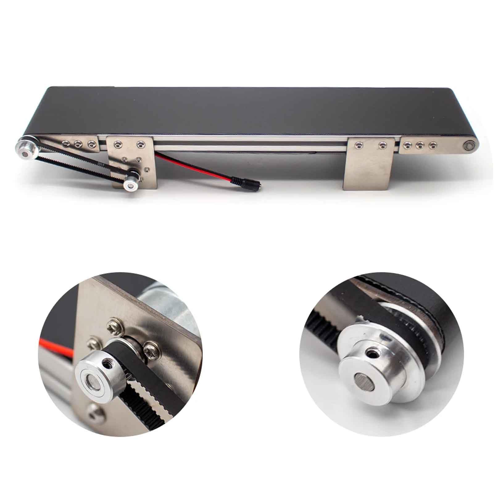 iDili AC 100-240V Metal Desktop Conveyor Belt Small Assembly Line Electric Conveyor Student Friction Experiment Teaching Equipment