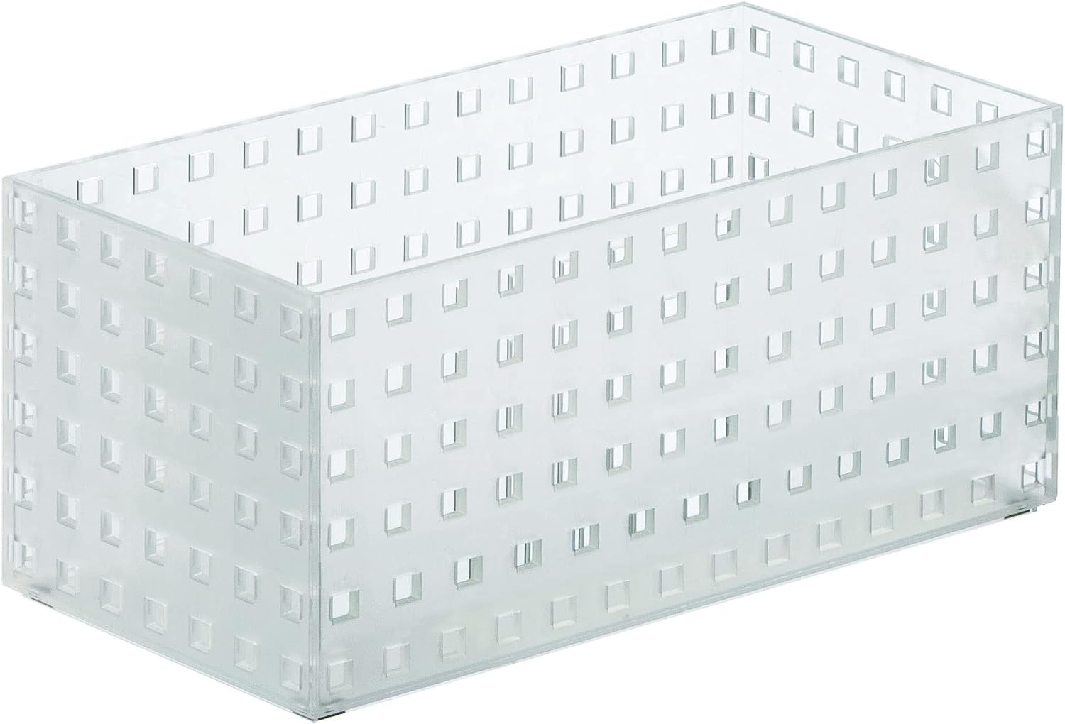 LIKE-IT Storage Box, Kitchen, Storage Case, Brix 280 Middle L, Approx. Width 5.5 x Depth 11.0 x Height 4.9 inches (14 x 28 x 12.5 cm), Clear, Made in Japan, Stackable Storage for Small Items,