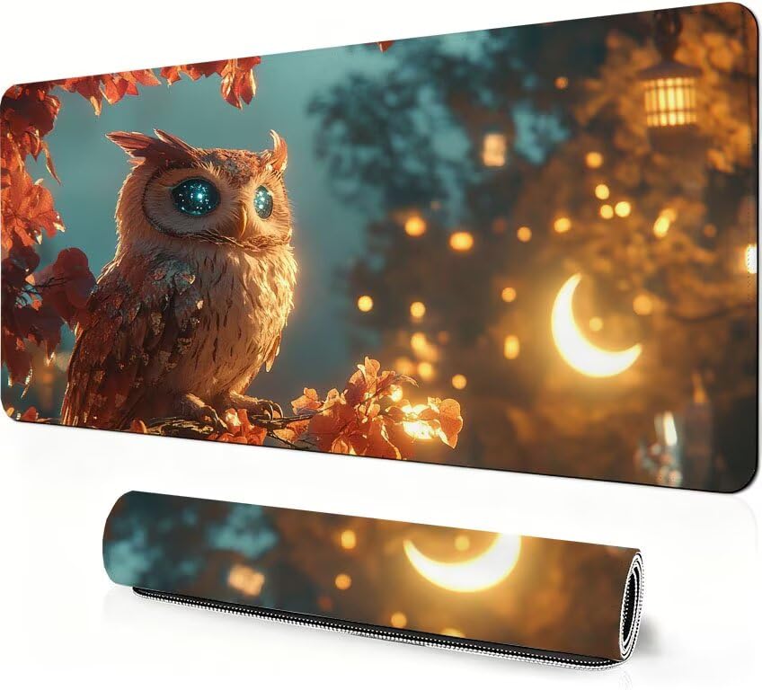 Tapis de Souris XXL Lune Finis les Dérapages pour un Grand Confort de Bureau Stable