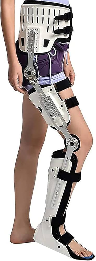 Amazon.co.jp: 調整可能な股関節膝足首足装具太もも膝関節ふくらはぎ