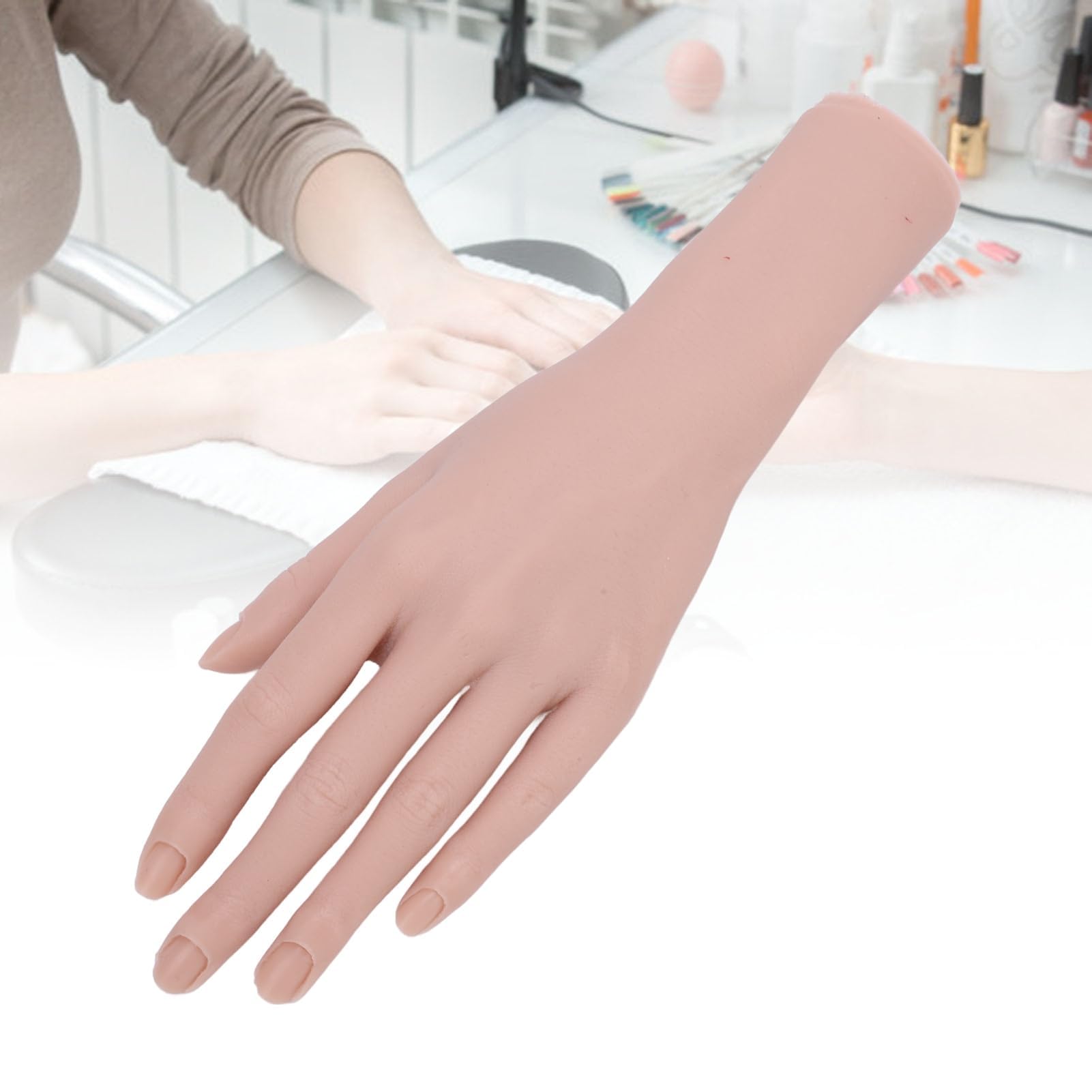 Mano Femminile Realistica in Silicone, Mano Finta per la Pratica di Addestramento del Tatuaggio sull'esposizione di Gioielli, Mano Modello Femminile a Grandezza Naturale per