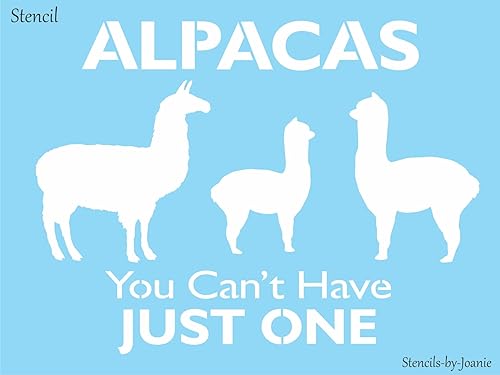 Miniatura 6 de Plantillas de Joanie Alpaca Can't Have Just One Llama Baby Farm Ranch Art Craft Farmhouse Hobby DIY Letreros reutilizables Mylar