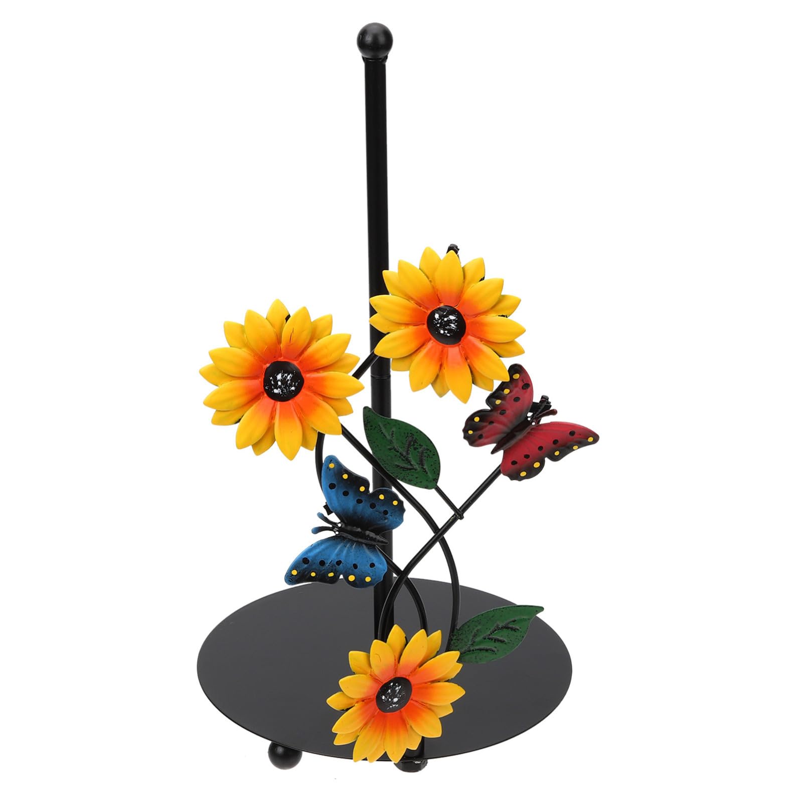 Toyvian Portarotolo da Cucina Stabile e Decorativo a Forma di Girasole in Metallo Porta Asciugamani Carta per Sala da e Arredamento da