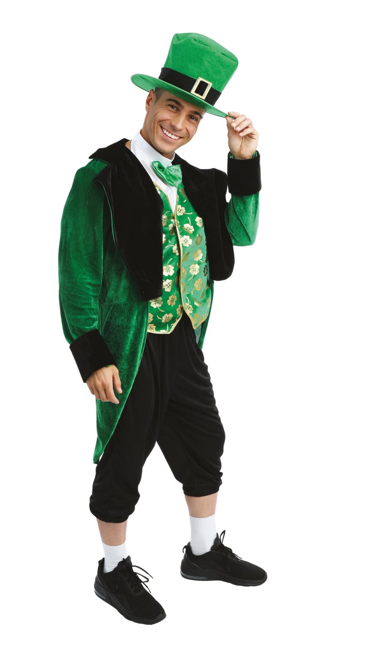 P'TIT CLOWN - Travestimento da Leprechaun Adulto Deluxe - Costume San Patrizio Unisex - Tenuta Irlandese, Mascotte Irlandese, Carnevale, Festa a Tema