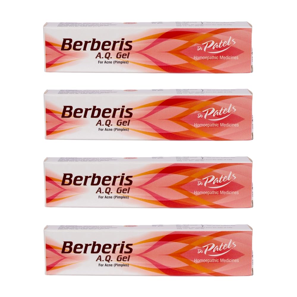 Dr Patel's Homeopathic Berberis A.Q. Gel | Ointment for Acne and Pimples | - 25gms (Pack of 4)