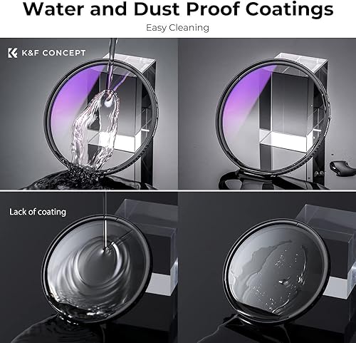 Miniatura 6 de K&F Concept Filtro de lente suave GND8 (3 Stop) de 2.835 in, filtro de densidad neutra graduada suave con 28 recubrimientos multicapa para lente de