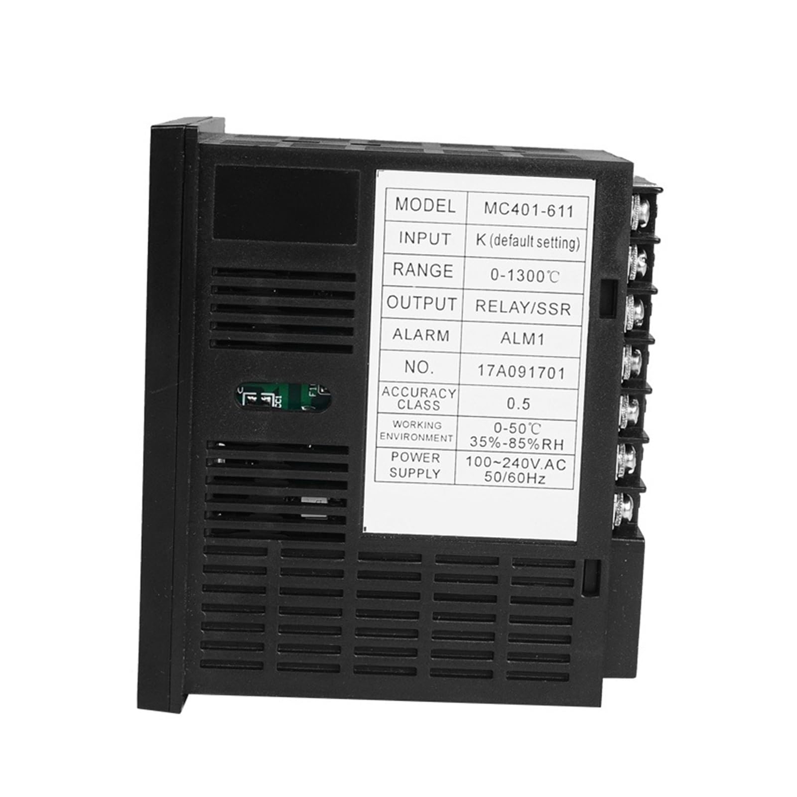 RWRAPS regolatore Temperatura pid Ingresso regolatore di Temperatura Termocoppia PT100 K Uscita relè SSR PID Digitale for Riscaldamento/Raffreddamento con Allarme Fahrenheit Guscio Corto