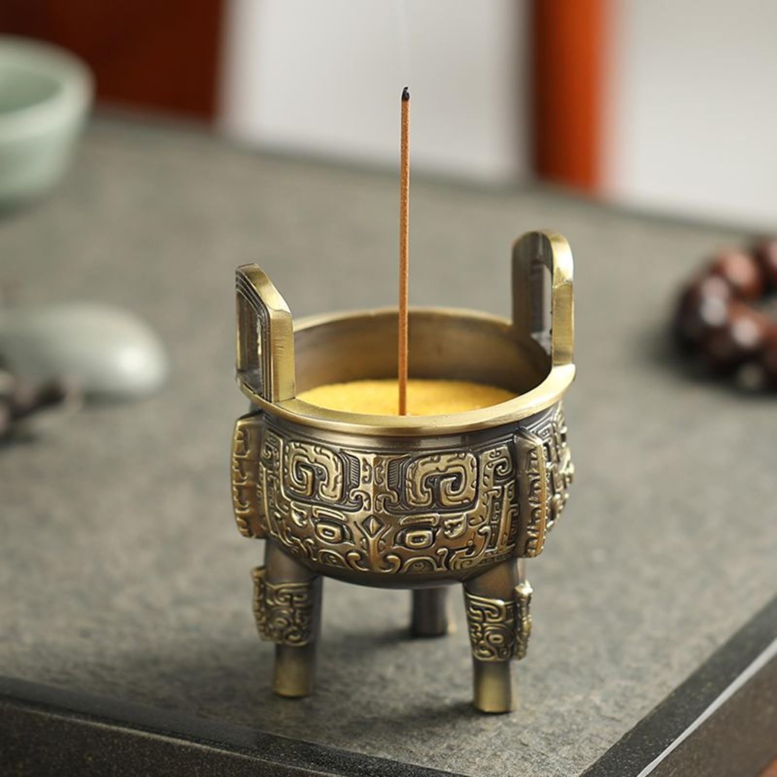 Porta incenso Zen Spirit, 9,8 cm, ornamento per casa da tè