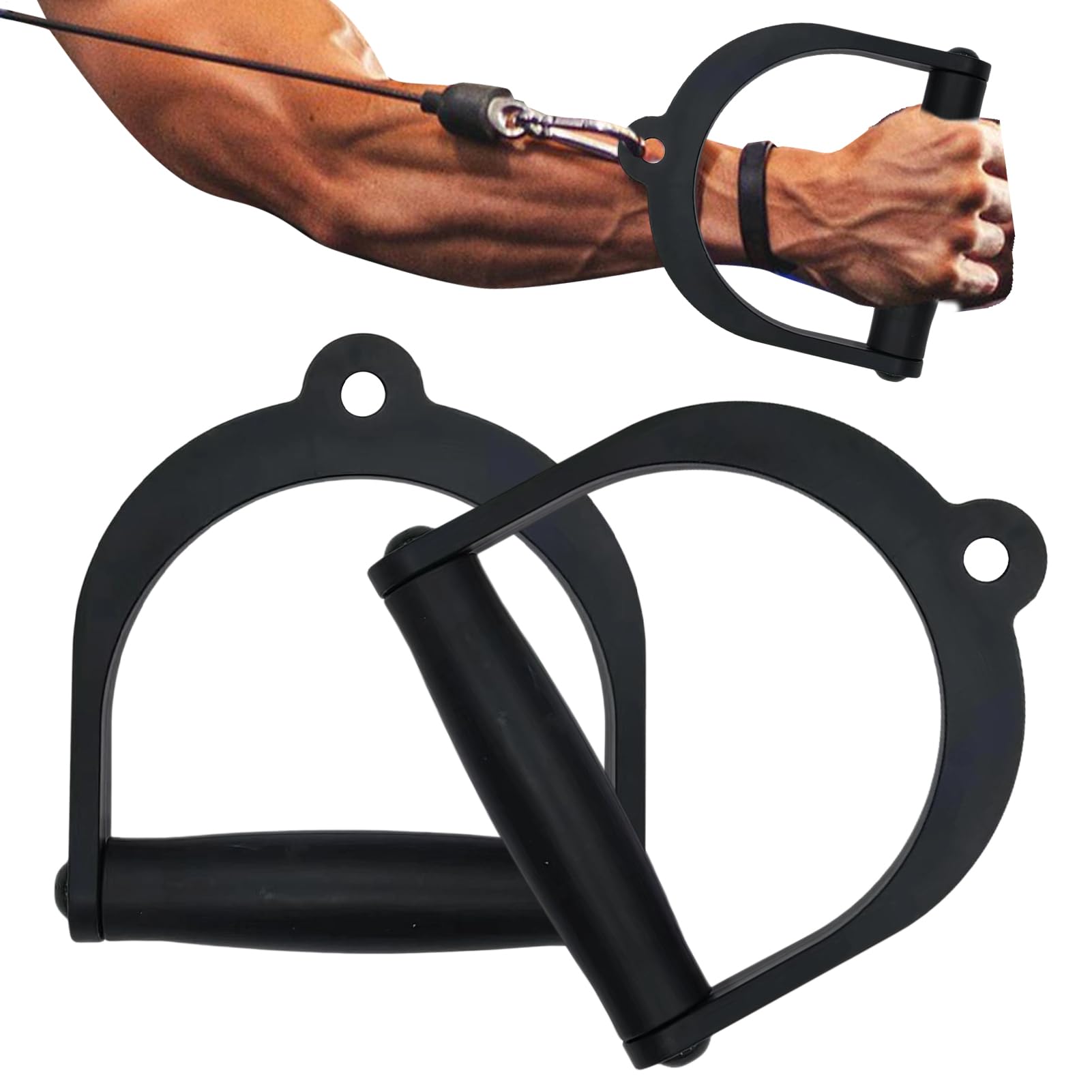 Poignées d'exercice pour triceps et boucles de biceps en musculation - 8