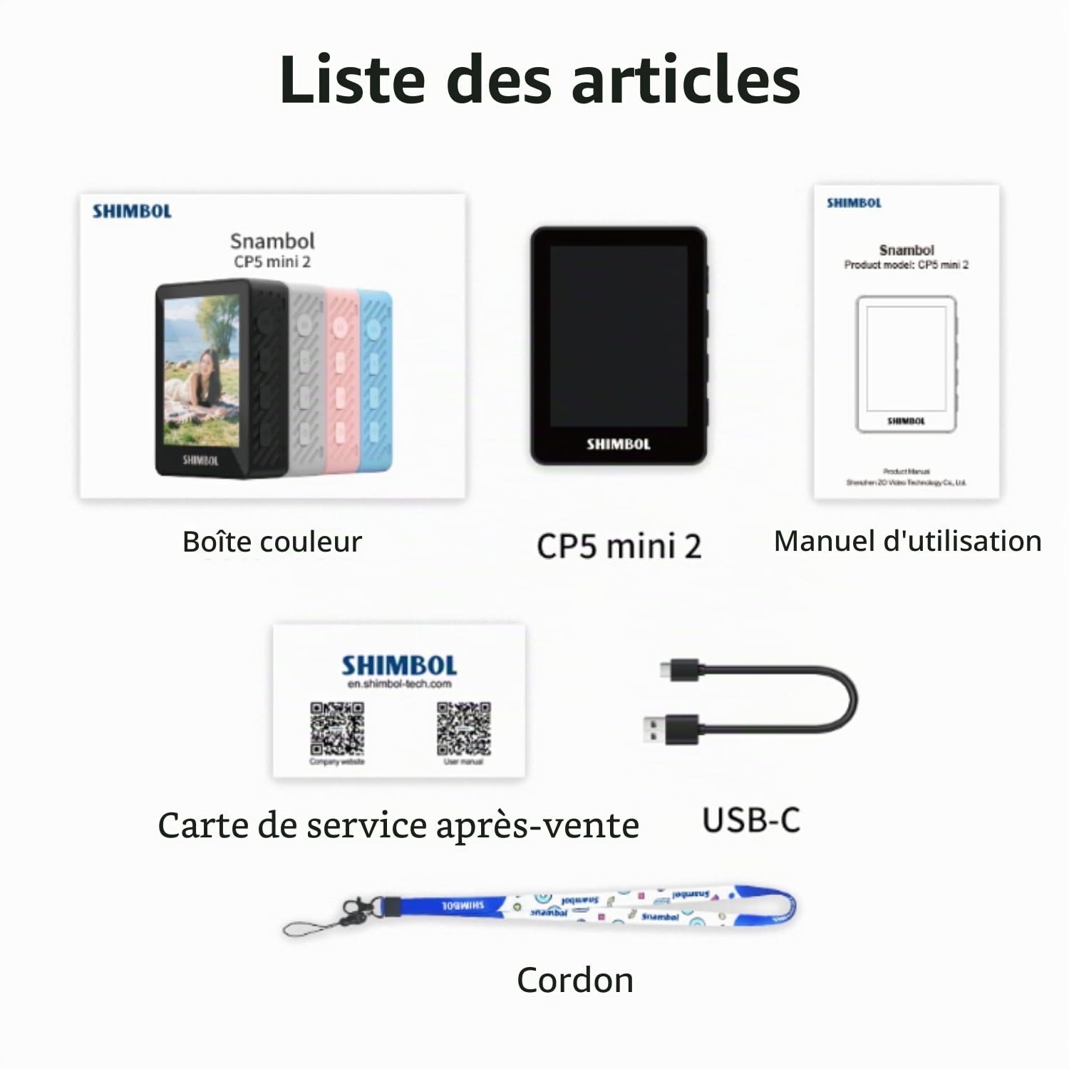 SHIMBOL CP5 Mini 2 Selfie Monitor Screen – Écran externe pour appareil photo arrière de smartphone, écran Vlog 2,4" pour iPhone & Android, connexion 30 m, zoom 4x, obturateur Bluetooth (noir)