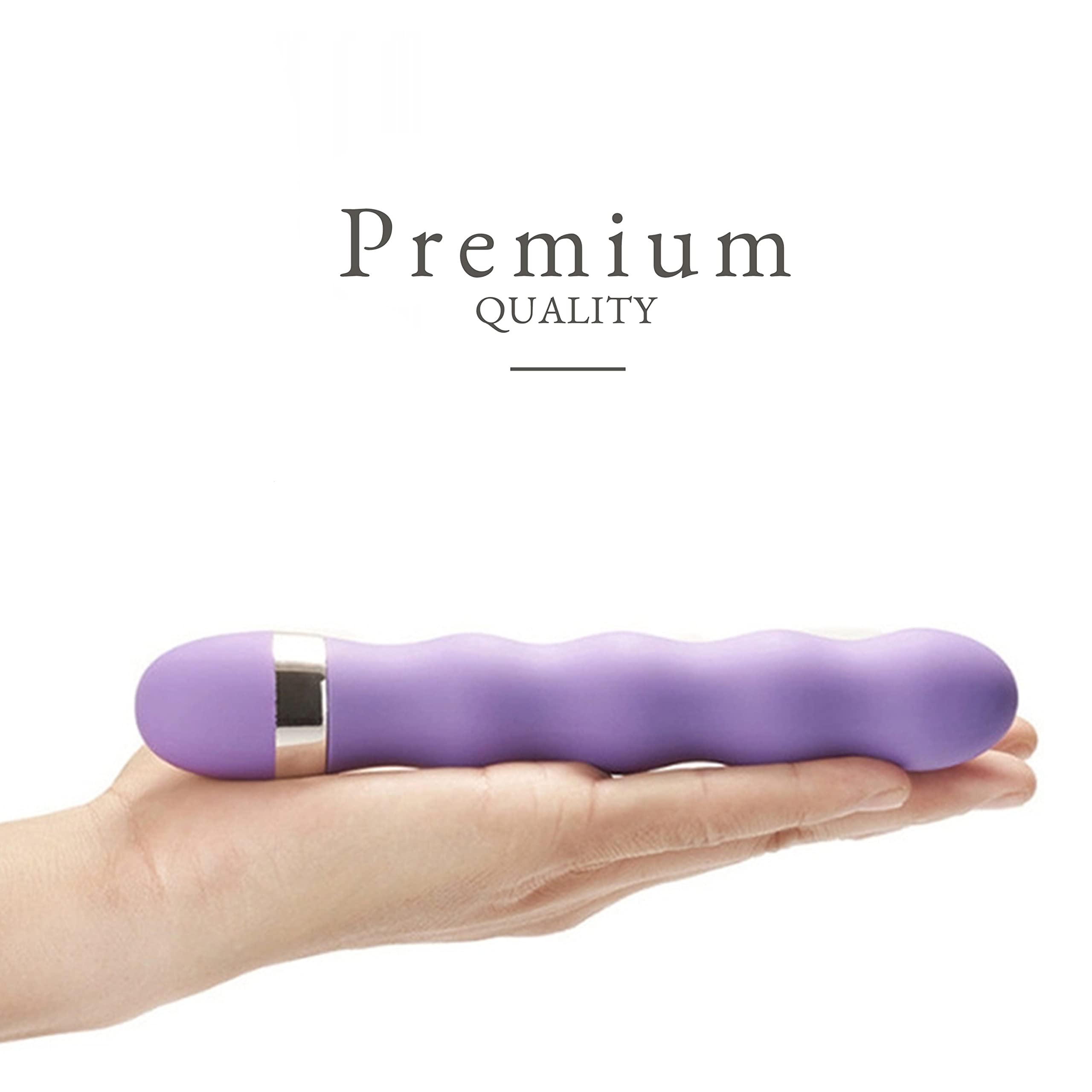 FOPS Vibratore Classico Viola per Donna Multivelocità Regolabile 18cm ⌀3cm Silicone Impermeabile Vibrante Silenzioso Sex Toy per Singolo Coppia W108-2