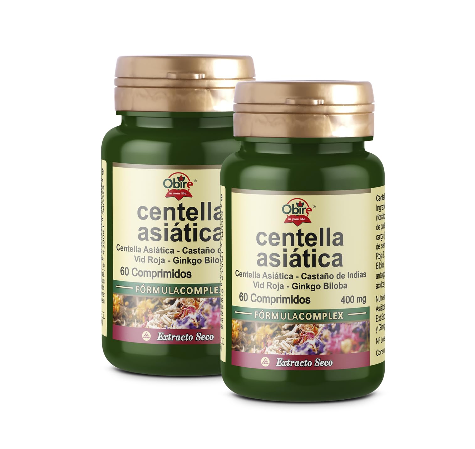Centella asiatica (complex) 400 mg. (estr. secco) 60 compresse. (Pack 2 pezzi)