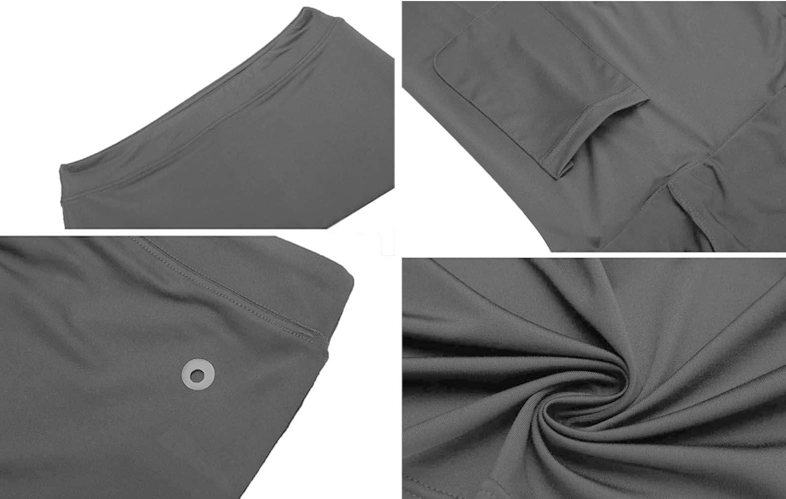 Vantor Damskie sportowe Skort Legginsy do biegania Skort ze spódnicą Spódnice do tenisa Spódnica hokejowa Obcisłe Capris Gym 3/4 Spodnie do jogi z kieszeniami i gniazdem słuchawkowym