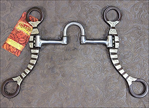 HILASON Ah306 Antique Brown Horse Bit Correction Mouth W/Copper Inlay