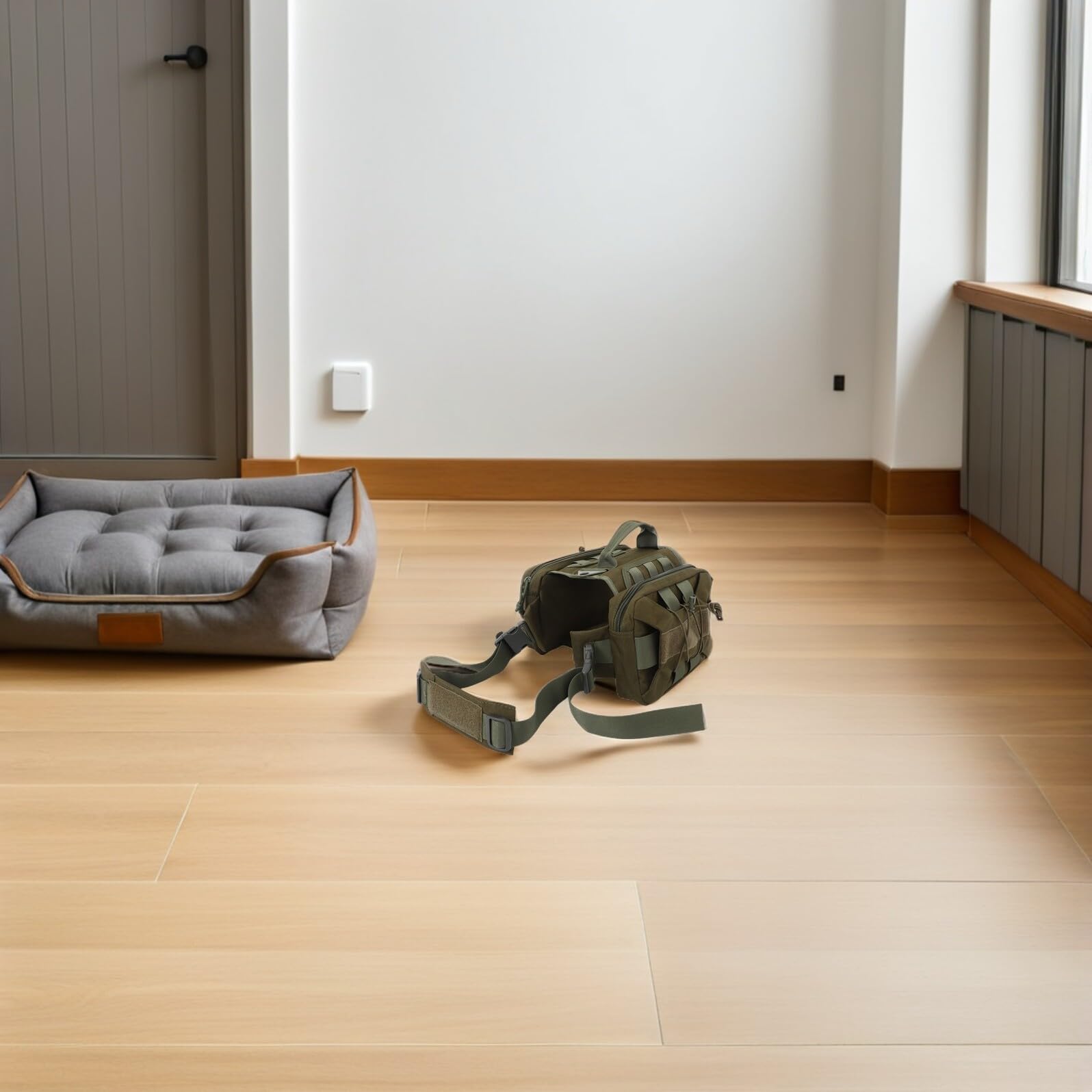 Veemoon Zaino per Cani con Tasca Laterale Zaino per Animali Domestici con Tasche Laterali Borsa da Sella Regolabile per Cani
