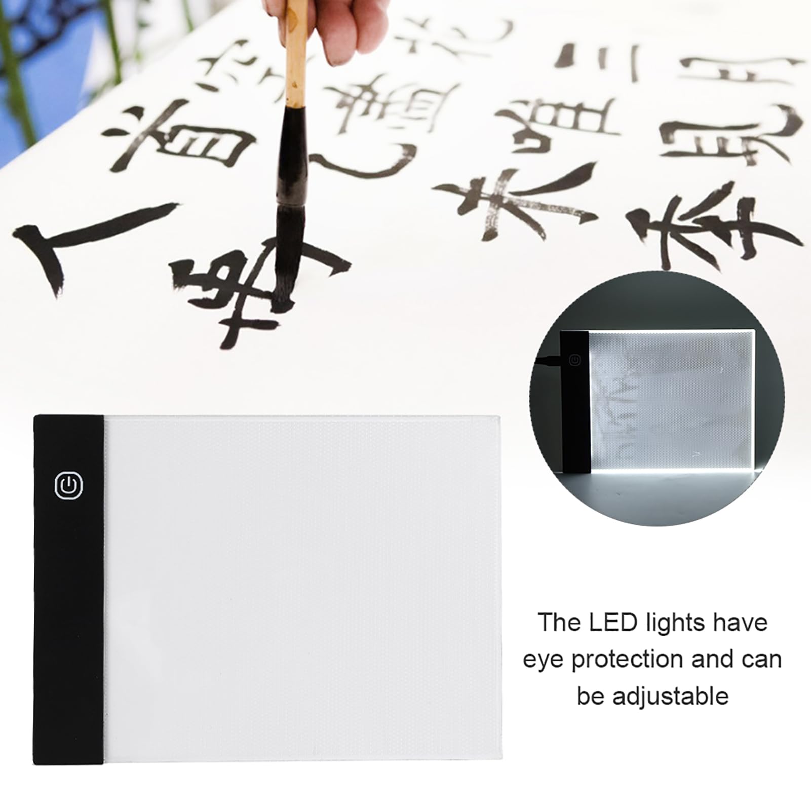 Ejoyous Kit Flip Book, Mini Scatola Luminosa a LED Portatile A6 con Luci di Protezione degli Occhi Regolabili per Calligrafia, Pittura, Animazione, Disegno dei Bambini (USB)