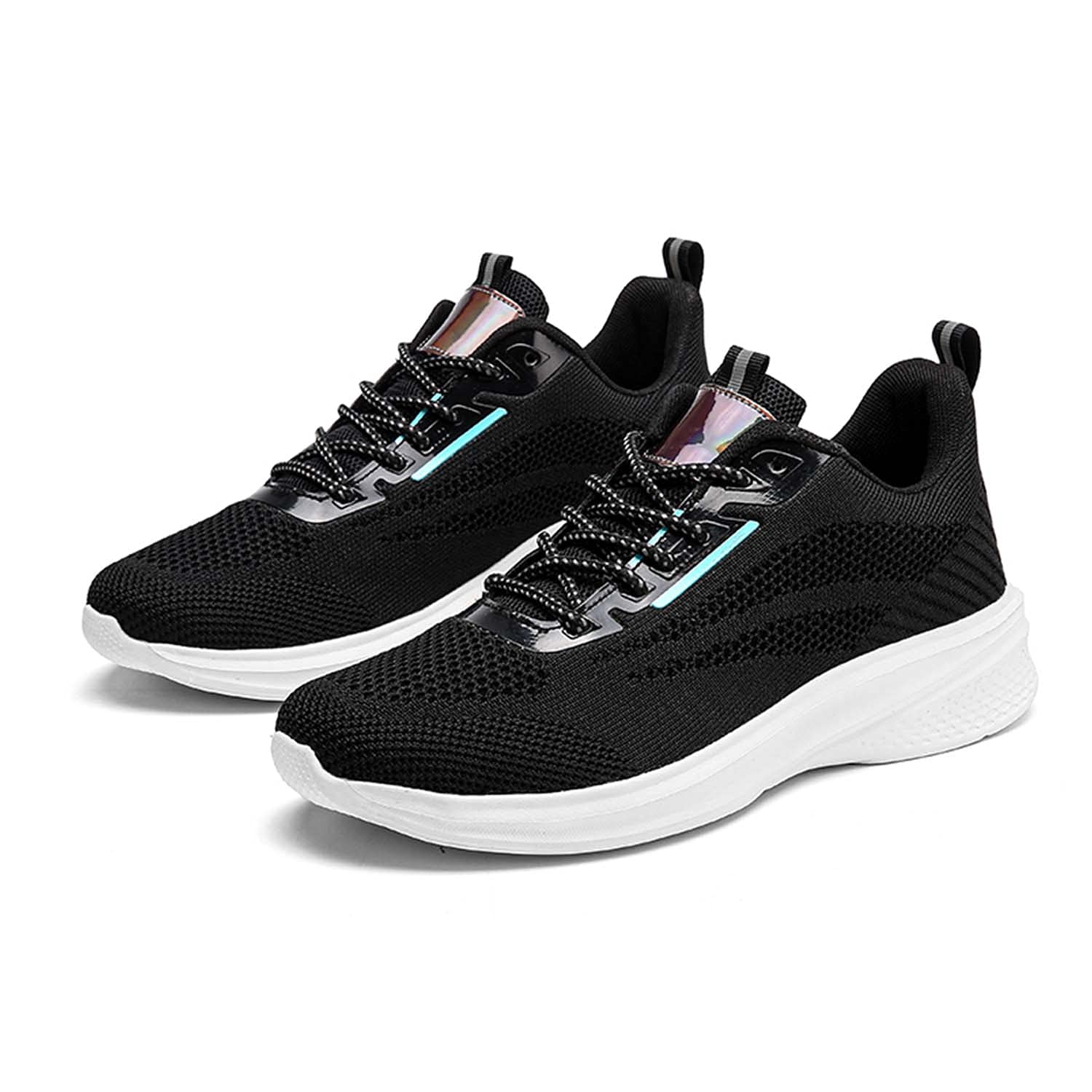ElioGn Comode Scarpe da Corsa Leggero Per Uomo, nero/bianco, 45 EU