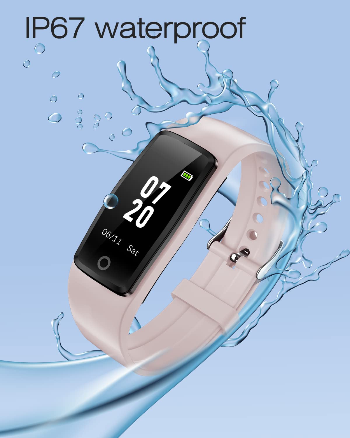 Montre Podometre Non Connecté Trackers d'Activité sans Bluetooth sans Smartphone pour Enfant Personne Agée Femme Homme Podomètre Marche Simple Compteur de Pas Calories Distance Etanche IP68