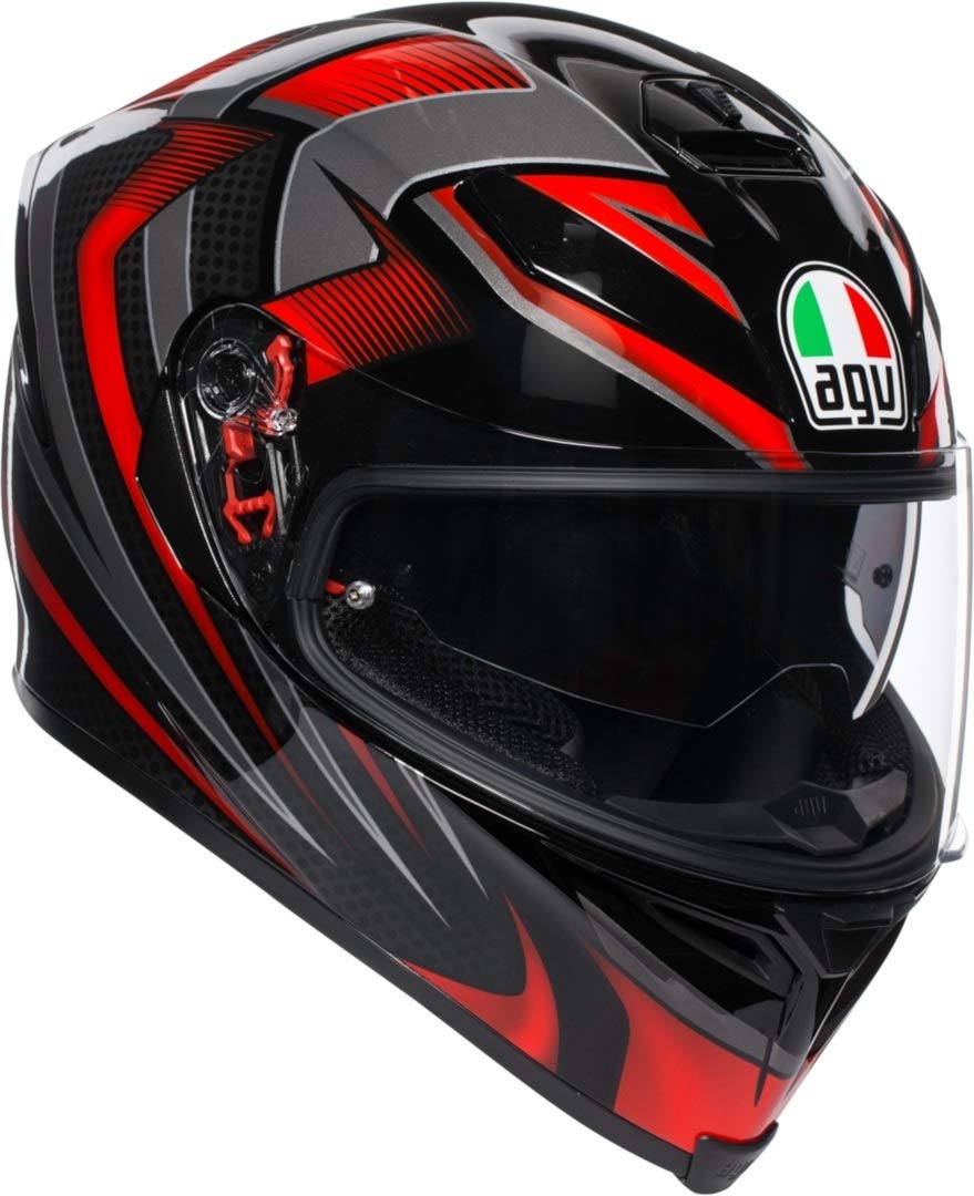 agv k-5 s カーボン ヘルメット イリジウム ゴールド ミラーシールド付き HURRICANE 2.0 BLACK／RED 検索用 pista ピスタ k-6 k-3 k-1 Amazon.es: AGV K5-S Hurricane 2.0 Negro Rojo Casco De Moto De Cara