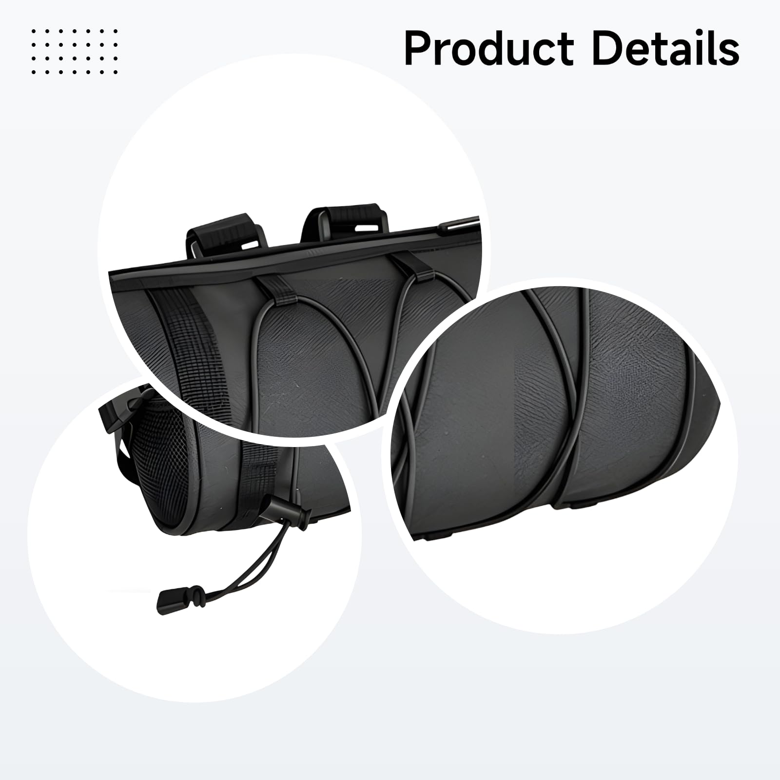 Sac de guidon de vélo, sac vélo imperméable 12 in 2 L, poche avant légère en nylon 900D, pour vélo de montagne et de route, accessoire de cyclisme, rangement pratique pour le guidon au quotidien